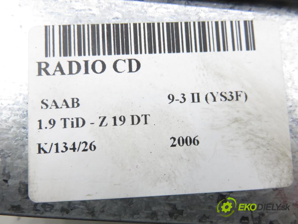 SAAB 9-3 (YS3F) SEDAN 2006 88,00 1.9 TiD - Z 19 DT 1910,00 RADIO 12768217