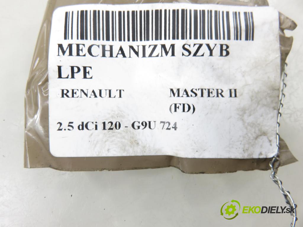 RENAULT MASTER II Skrzynia (FD) FURGON 2004 84,00 2.5 dCi 120 - G9U 724 2464,00 mechanismus oken 400739