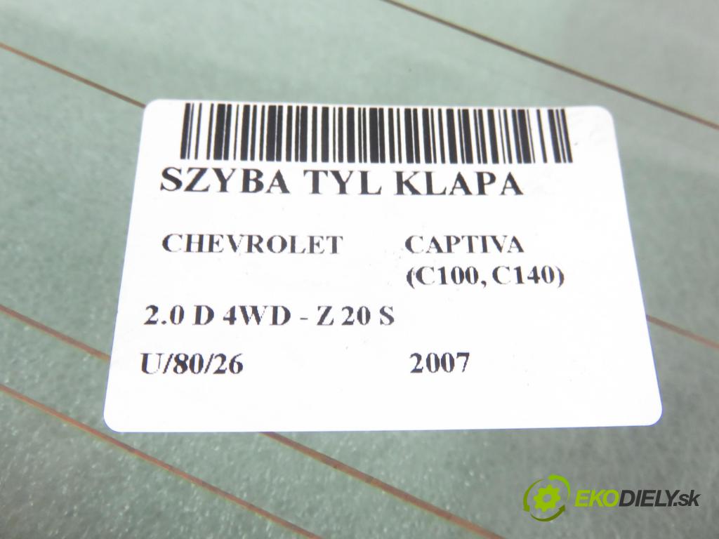 CHEVROLET CAPTIVA (C100, C140) SUV 2007 110,00 2.0 D 4WD 1991,00 Okno zadné kapota
