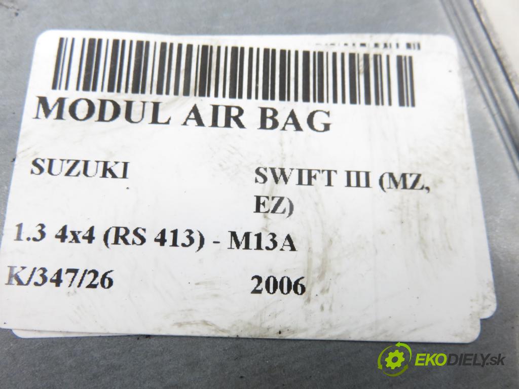 SUZUKI SWIFT III (MZ, EZ) HB 2006 68,00 1.3 4x4 (RS 413) - M13A 1328,00 MODUL air BAG 3891062J11 ; 5WK43539