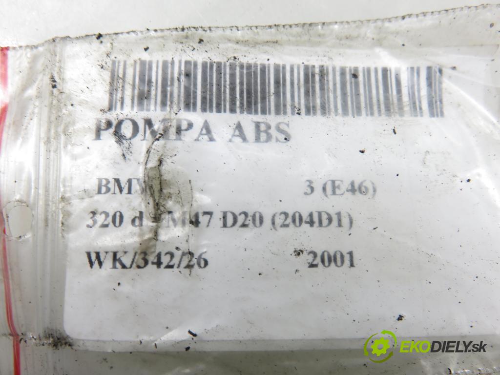 BMW 3 (E46) SEDAN 2001 100,00 320 d 136 - M47 D20 (204D1) 1951,00 pumpa ABS 6751768 ; 10094808023 ; 6751767 (Pumpa ABS)