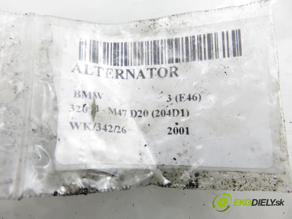 BMW 3 (E46) SEDAN 2001 100,00 320 d 136 - M47 D20 (204D1) 1951,00 Alternátor 2249966 (Alternátor)