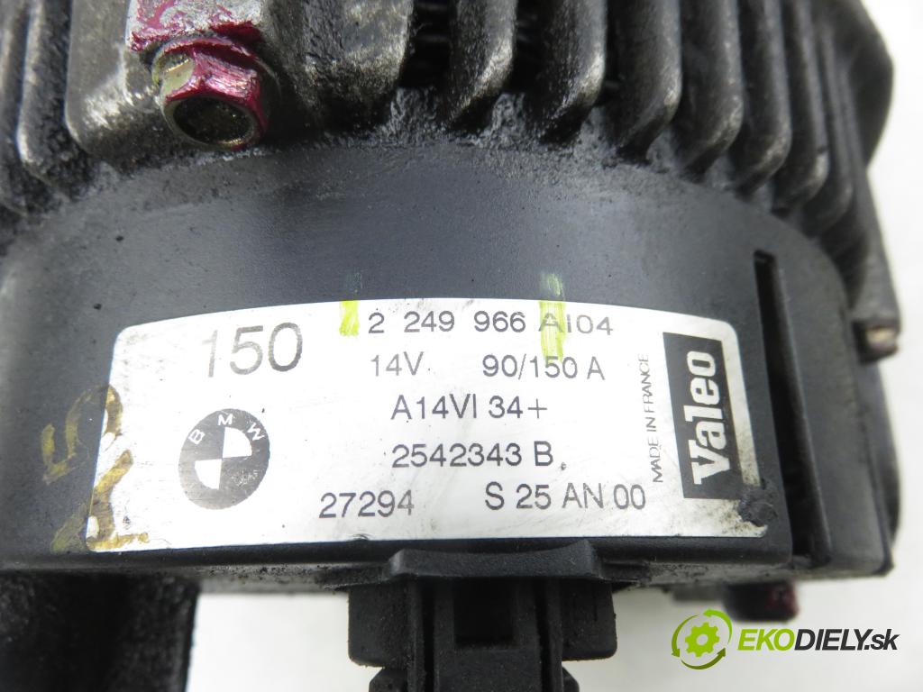 BMW 3 (E46) SEDAN 2001 100,00 320 d 136 - M47 D20 (204D1) 1951,00 Alternátor 2249966 (Alternátor)