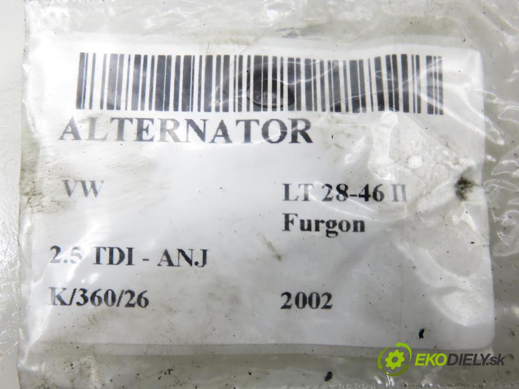 VW LT 28-46 II Skrzynia (2DA, 2DD, 2DH) FURGON 2002 80,00 2.5 TDI - ANJ 2461,00 Alternátor 074903025K ; 0124325004 (Alternátor)