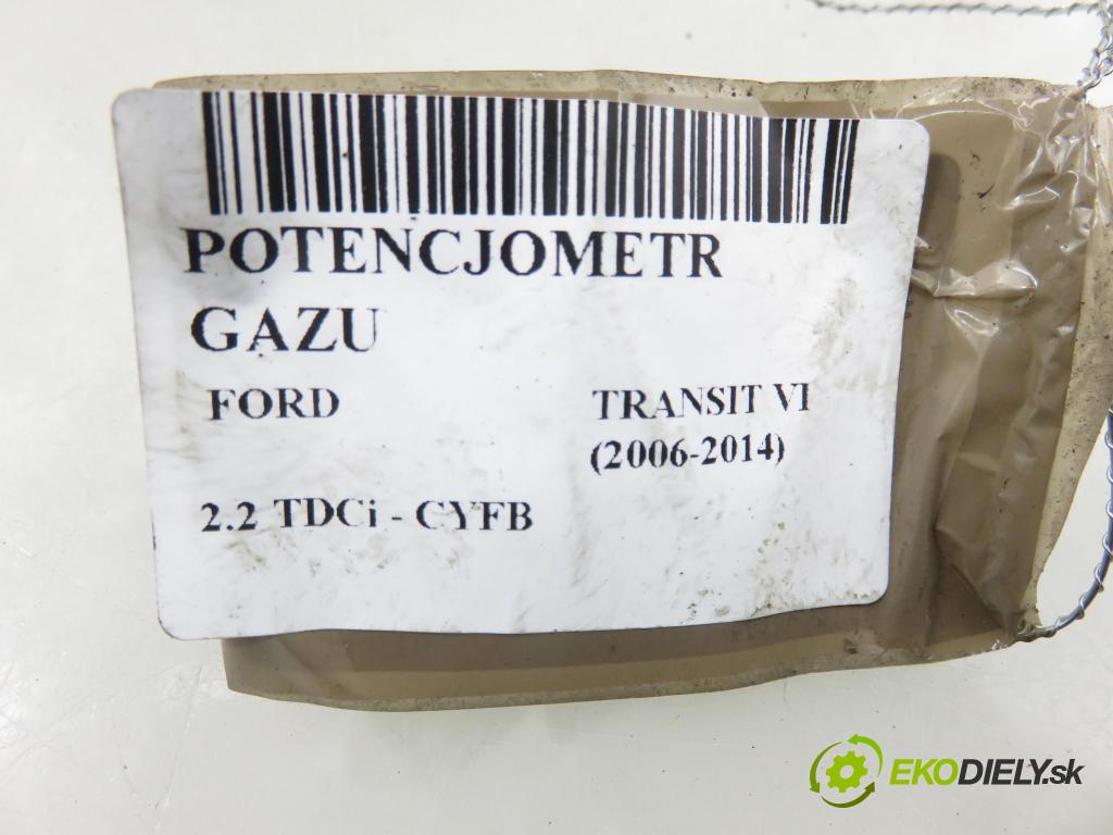 FORD TRANSIT Furgon (FA_ _) FURGON 2011 92,00 2.2 TDCi - CYFB 2198,00 Potenciometer plynu 6PV00923821 ; CC119F836AA (Potenciometer plynového pedálu)