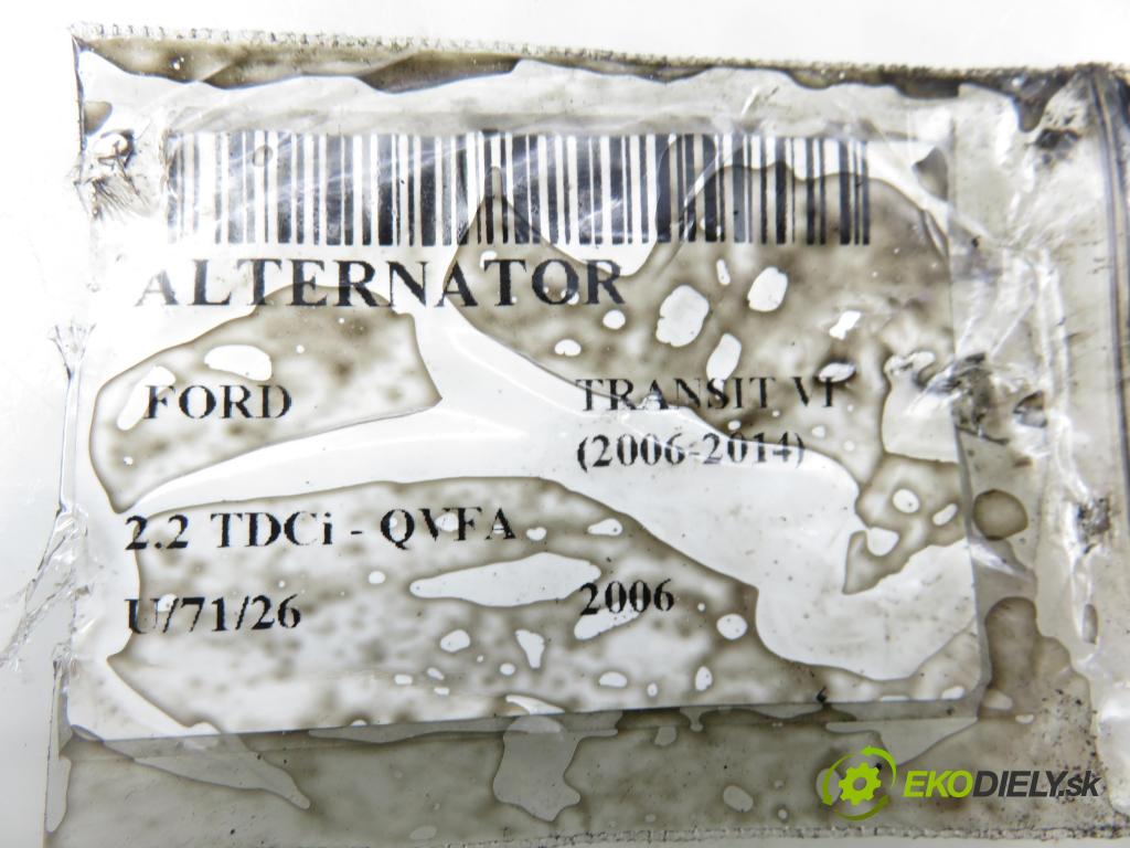 FORD TRANSIT Furgon (FA_ _) FURGON 2006 81,00 2.2 TDCi - QVFA 2198,00 Alternátor  (Alternátor)