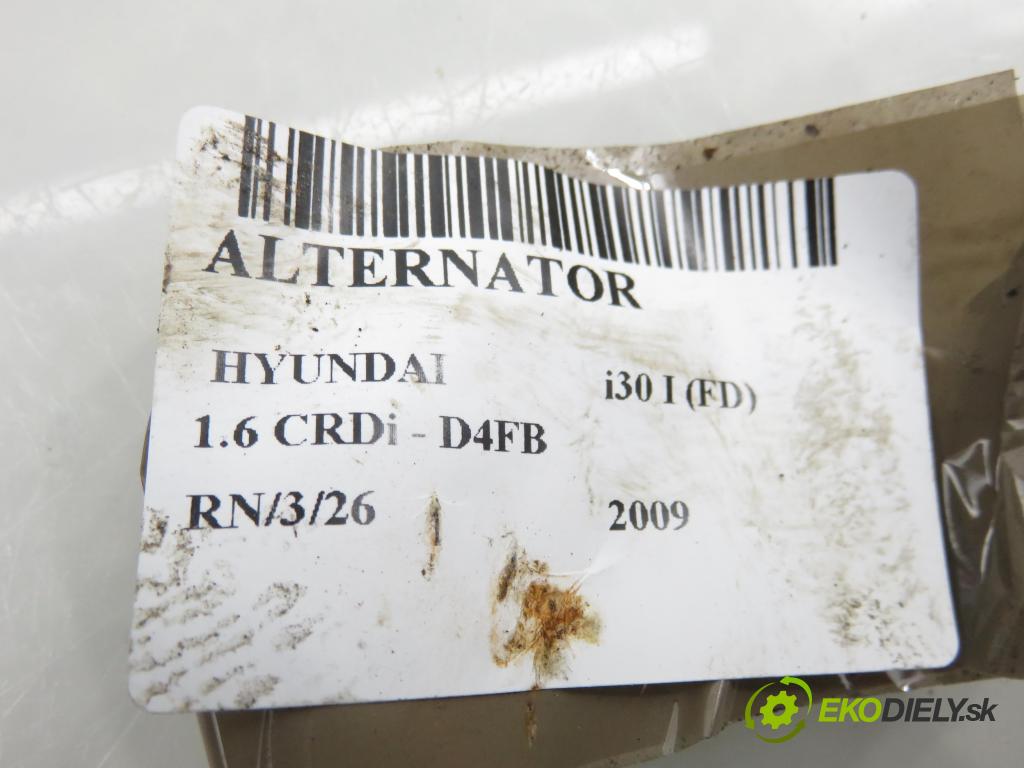 HYUNDAI i30 (FD) HB 2009 66,00 1.6 CRDi 1582,00 Alternátor TG12C140 ; 440268 (Alternátor)
