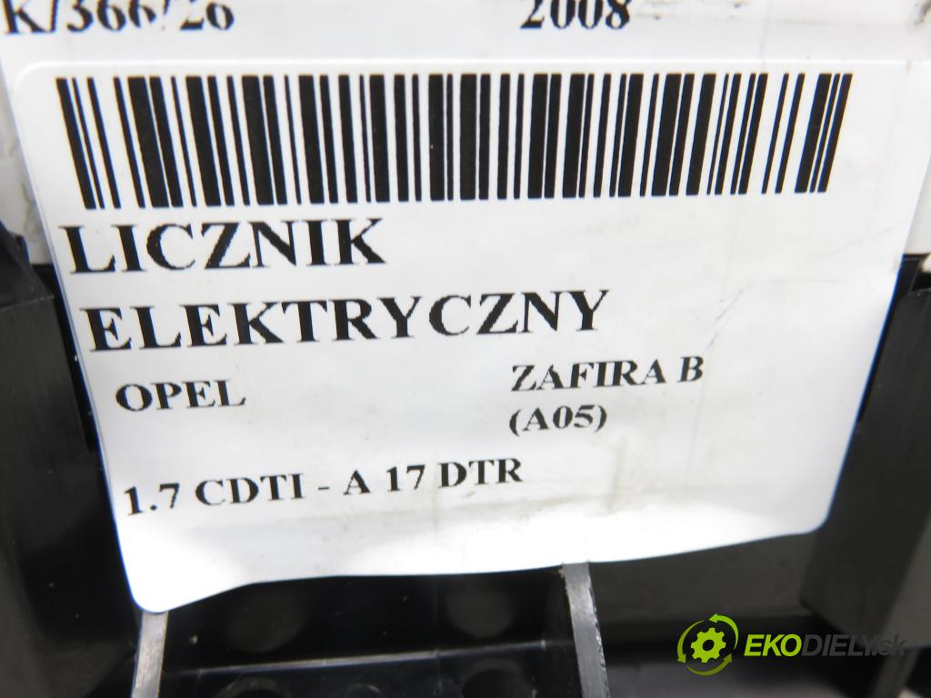 OPEL ZAFIRA B (A05) MINIVAN 2008 92,00 1.7 CDTI - A 17 DTR 1686,00 Prístrojovka elektrický 13267520