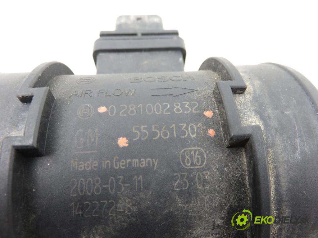 OPEL ZAFIRA B (A05) MINIVAN 2008 92,00 1.7 CDTI - A 17 DTR 1686,00 váha vzduchu vzduchu 0281002832 ; 55561301