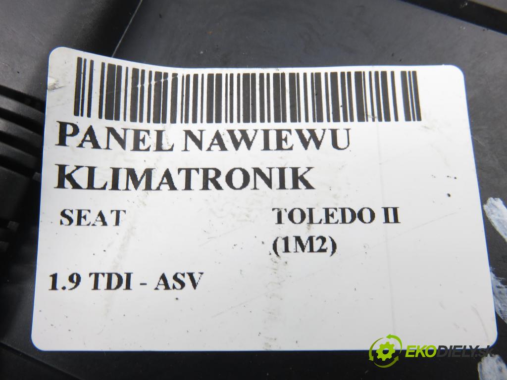 SEAT TOLEDO II (1M2) SEDAN 2003 81,00 1.9 TDI - ASV 1896,00 Panel kúrenia KLIMATRONIK 1M0820043D