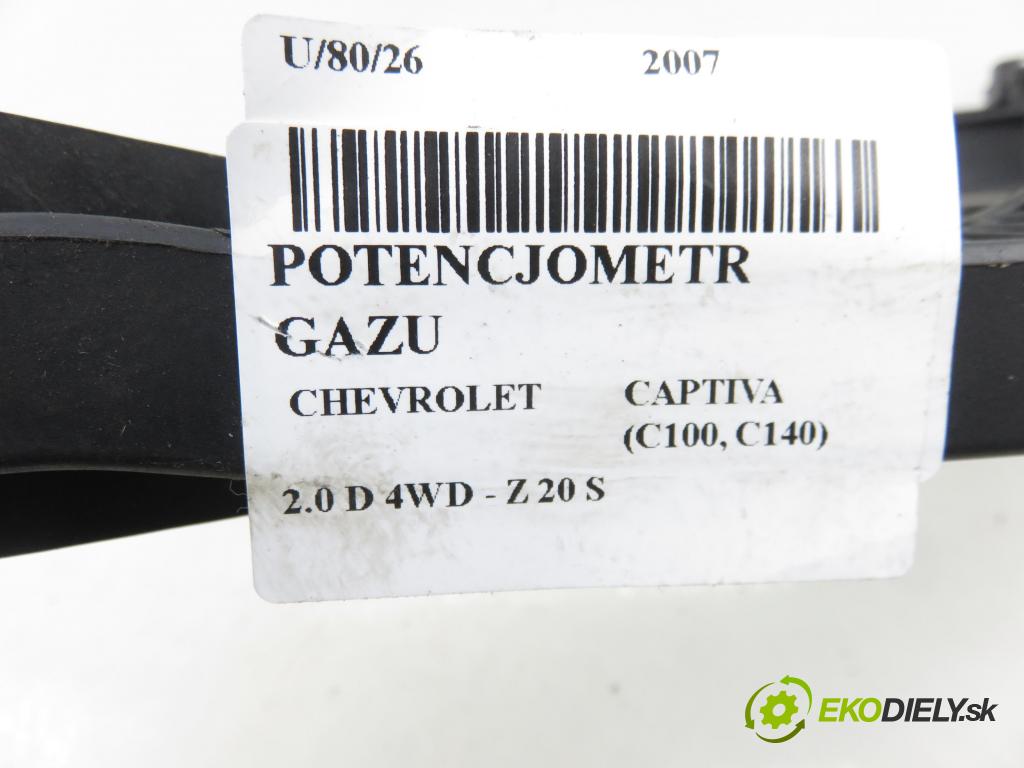 CHEVROLET CAPTIVA (C100, C140) SUV 2007 110,00 2.0 D 4WD 1991,00 potenciometr plynového pedálu 96625893 (Potenciometr plynového pedálu)