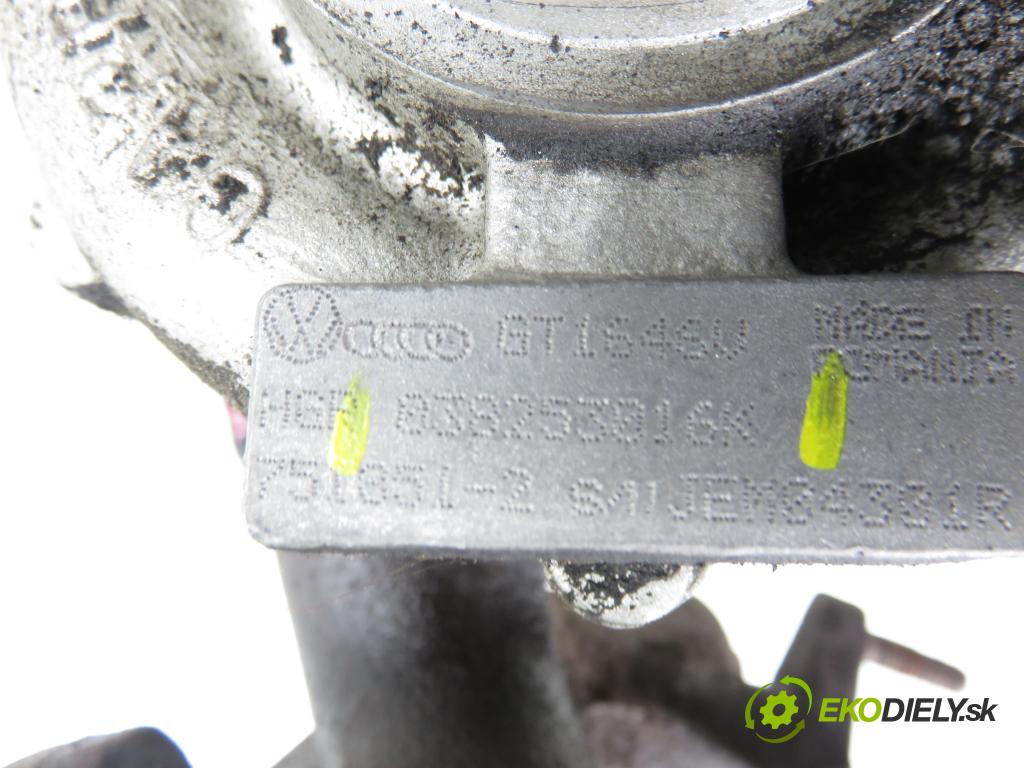 VW TOURAN (1T1, 1T2) MINIVAN 2004 74,00 1.9 TDI PD 100 - AVQ 1896,00 Turbodúchadlo 038253016K (Turbodúchadlo (kompletné))