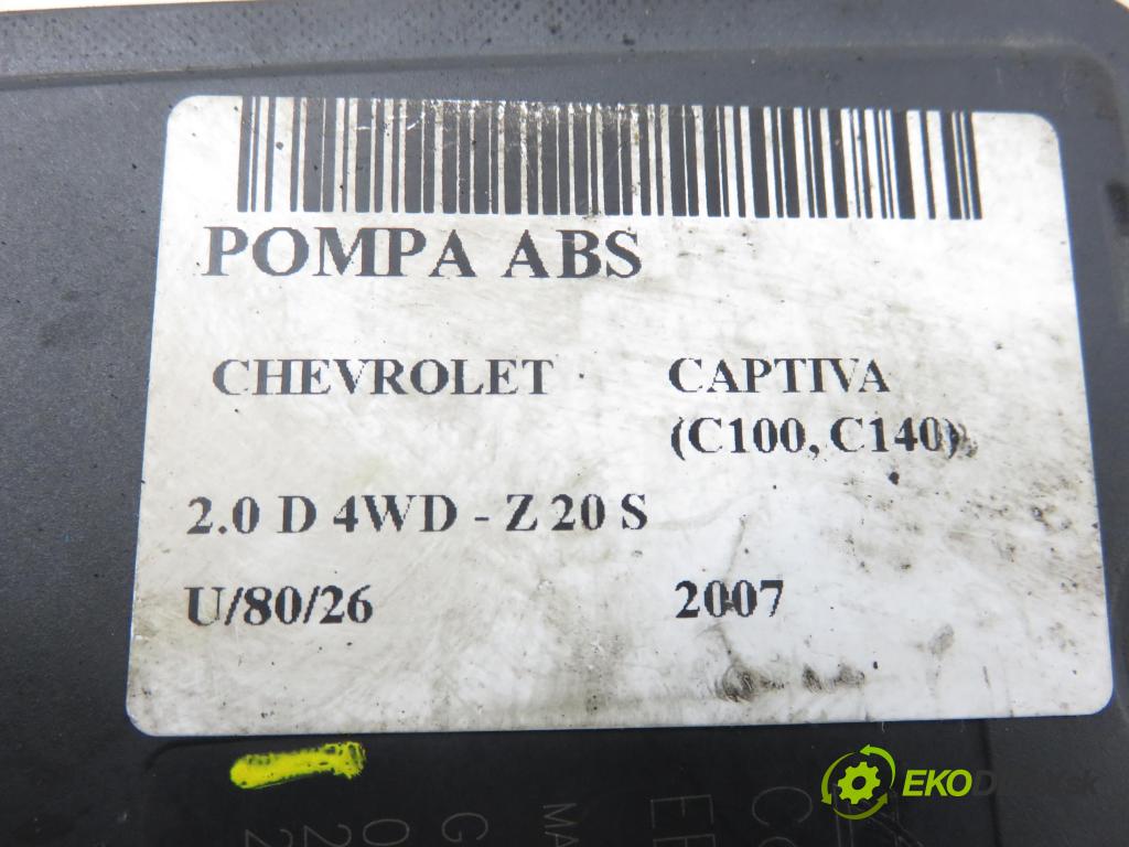 CHEVROLET CAPTIVA (C100, C140) SUV 2007 110,00 2.0 D 4WD 1991,00 pumpa ABS 96626091 ; 25092645293 ; 25021201904 (Pumpa ABS)