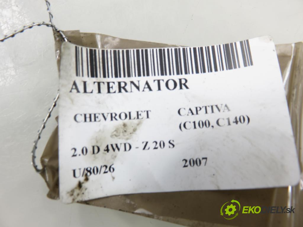 CHEVROLET CAPTIVA (C100, C140) SUV 2007 110,00 2.0 D 4WD 1991,00 Alternátor  (Alternátor)
