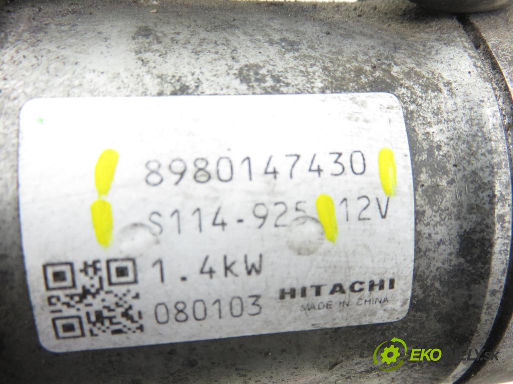 OPEL ZAFIRA B (A05) MINIVAN 2008 92,00 1.7 CDTI - A 17 DTR 1686,00 Štartér 8980147430 ; S114925 (Štartér)