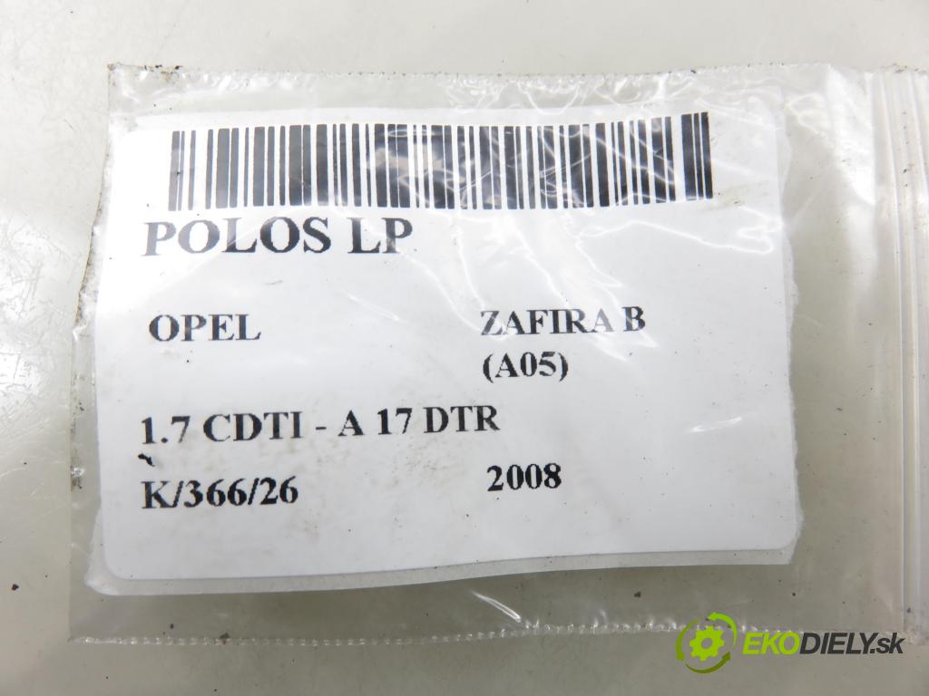 OPEL ZAFIRA B (A05) MINIVAN 2008 92,00 1.7 CDTI - A 17 DTR 1686,00 Poloos LP 13214836