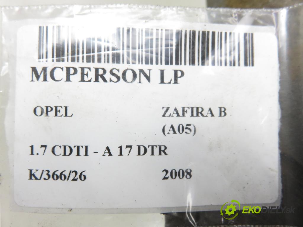OPEL ZAFIRA B (A05) MINIVAN 2008 92,00 1.7 CDTI - A 17 DTR 1686,00 MCPERSON LP 22214012