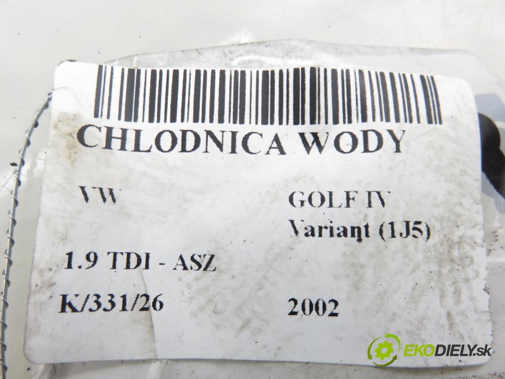 VW GOLF IV Variant (1J5) KOMBI 2002 96,00 1.9 TDI - ASZ 1896,00 chladič vody