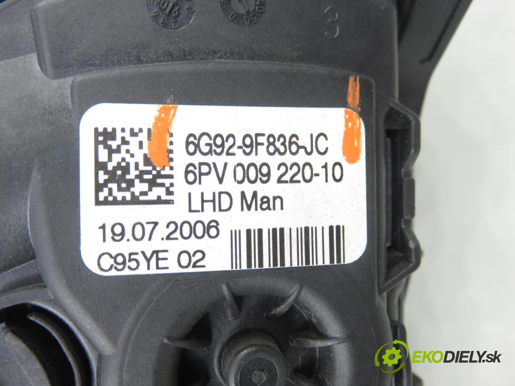 FORD S-MAX (WA6) MINIVAN 2006 103,00 2.0 TDCi - QXWA 1997,00 potenciometr plynového pedálu 6G929F836JC (Potenciometr plynového pedálu)