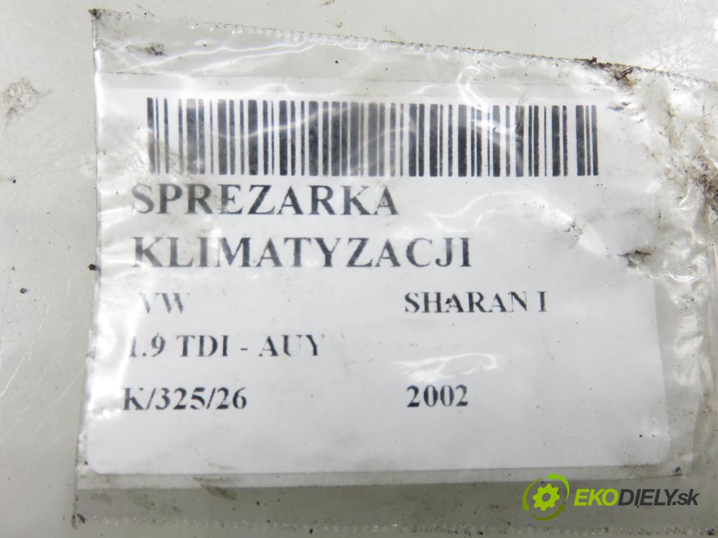 VW SHARAN (7M8, 7M9, 7M6) HB 2002 85,00 1.9 TDI PD 115 - AUY 1896,00 KOMPRESOR: klimatizace 7M3820803 (Kompresor klimatizace)