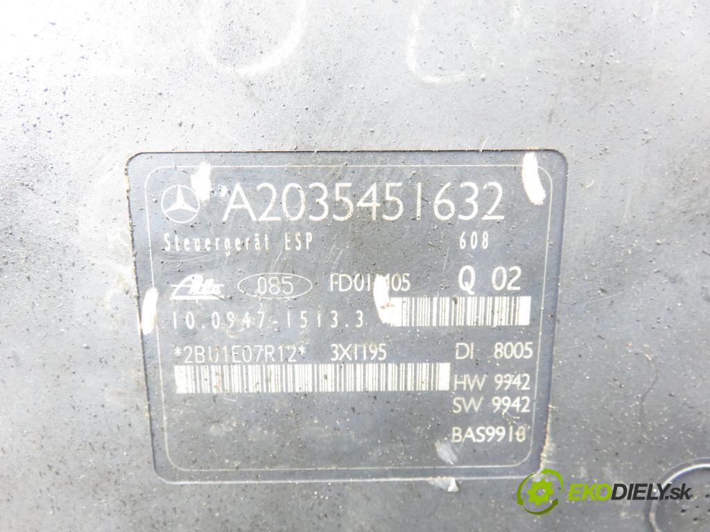 MERCEDES-BENZ KLASA C coupe (CL203) COUPE 2001 120,00 C 200 Kompressor (203.745) - M 111.955 1998,00 Pumpa ABS A2035451632 ; 10094715133 (Pumpa ABS)