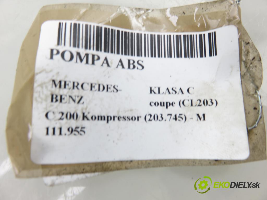 MERCEDES-BENZ KLASA C coupe (CL203) COUPE 2001 120,00 C 200 Kompressor (203.745) - M 111.955 1998,00 Pumpa ABS A2035451632 ; 10094715133 (Pumpa ABS)