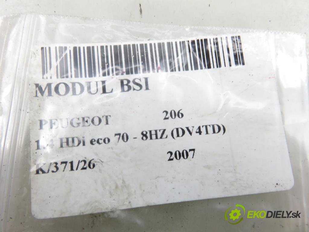 PEUGEOT 206 liftback (2A/C) HB 2007 50,00 1.4 HDi 8V 70 - 8HZ 1398,00 MODUL BSI S118085220F ; 9657999780