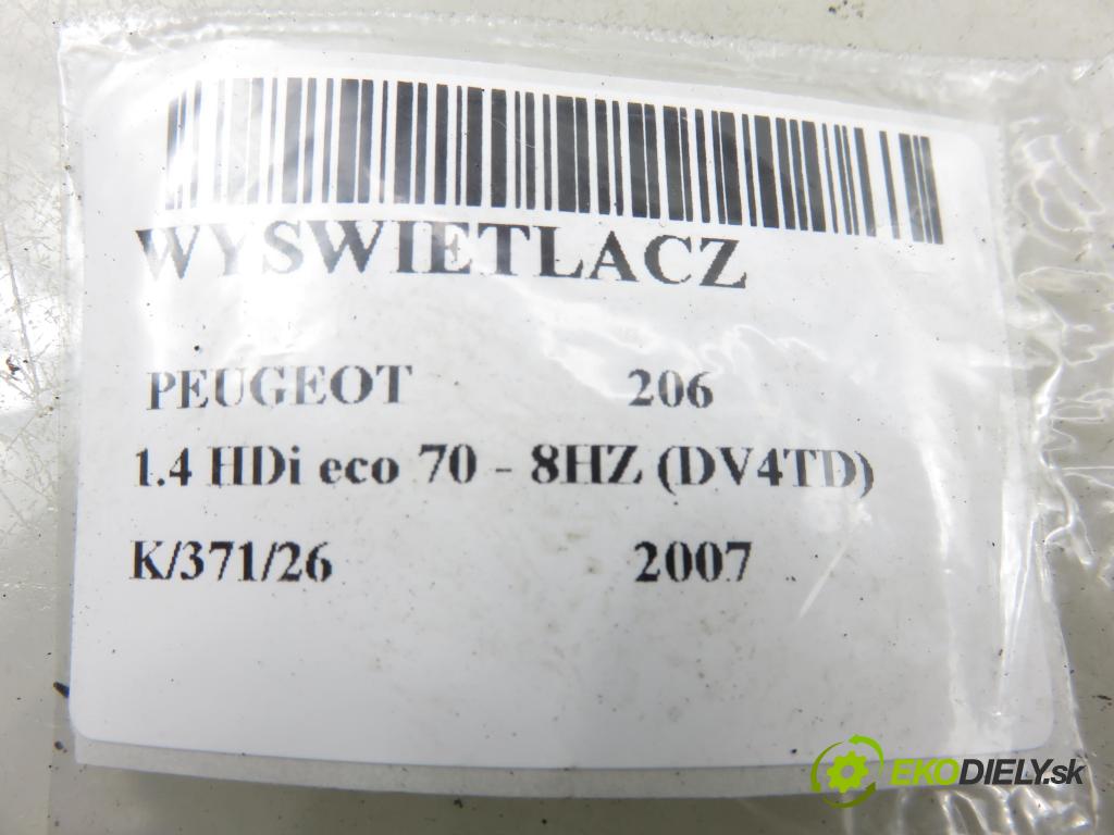 PEUGEOT 206 liftback (2A/C) HB 2007 50,00 1.4 HDi 8V 70 - 8HZ 1398,00 ZOBRAZIT: 96613334XT