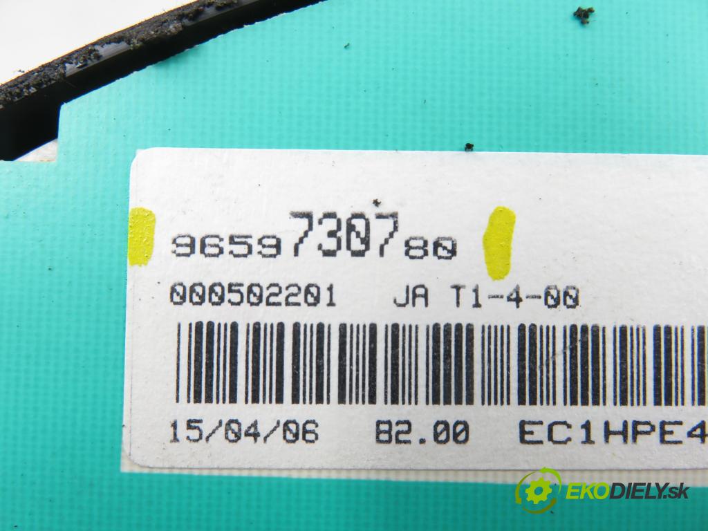 PEUGEOT 206 liftback (2A/C) HB 2007 50,00 1.4 HDi 8V 70 - 8HZ 1398,00 Prístrojovka elektrický 9659730780