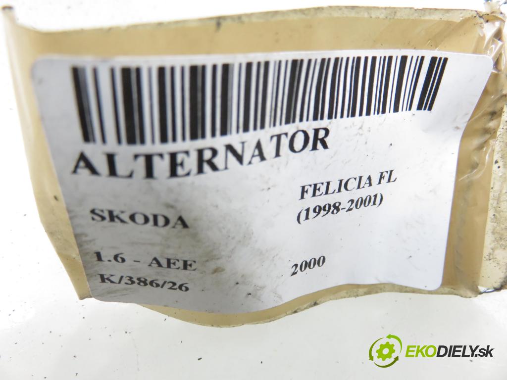 SKODA FELICIA II (6U1) HB 2000 55,00 1.6 MPI 75 - AEE 1598,00 Alternátor 028903025H ; 0123310019 (Alternátor)
