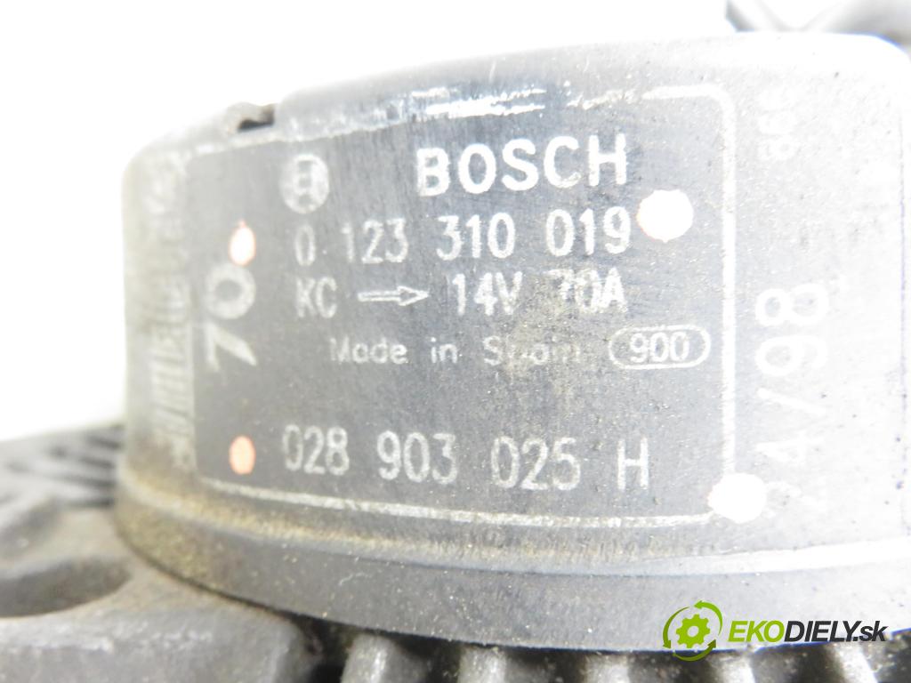 SKODA FELICIA II (6U1) HB 2000 55,00 1.6 MPI 75 - AEE 1598,00 Alternátor 028903025H ; 0123310019 (Alternátor)