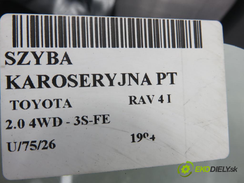 TOYOTA RAV 4 I (_A1_) SUV 1994 95,00 2.0 4WD - 3S-FE 1998,00 okno dveří PT sklápací 