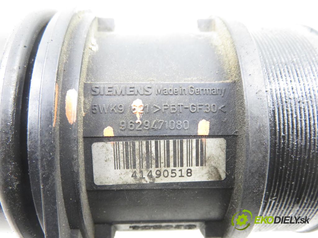 PEUGEOT 307 (3A/C) HB 2002 66,00 2.0 HDi 90 - RHY (DW10TD) 1997,00 váha vzduchu vzduchu 9629471080 ; 5WK9621