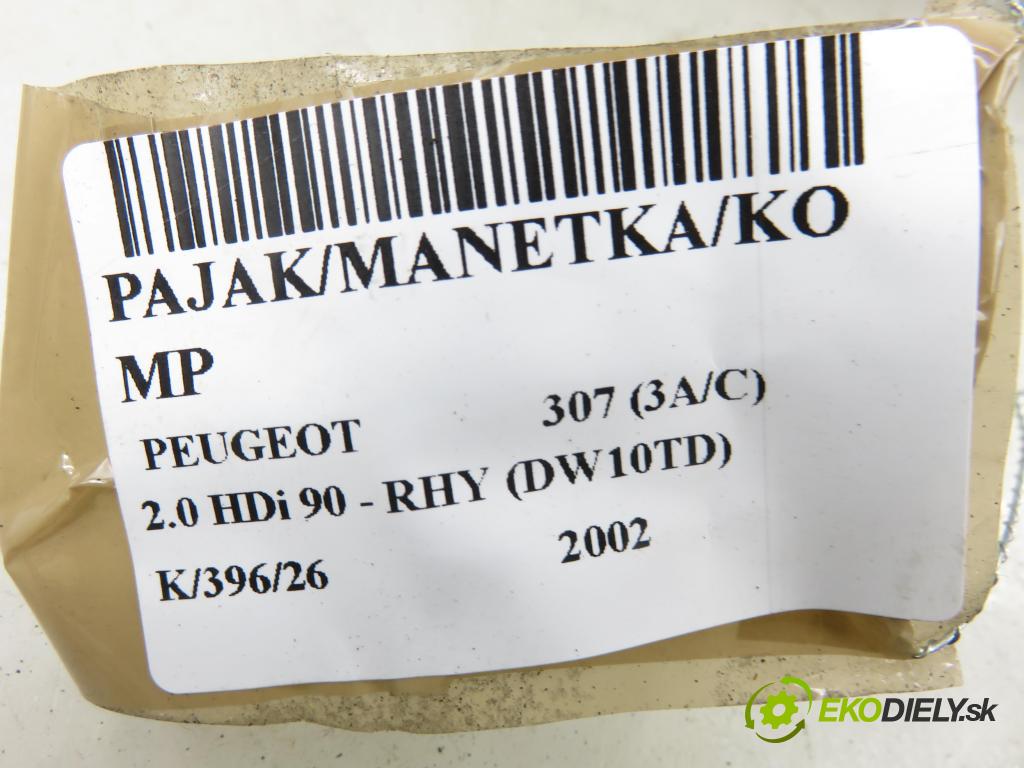 PEUGEOT 307 (3A/C) HB 2002 66,00 2.0 HDi 90 - RHY (DW10TD) 1997,00 páčka/prepínač VS34572468
