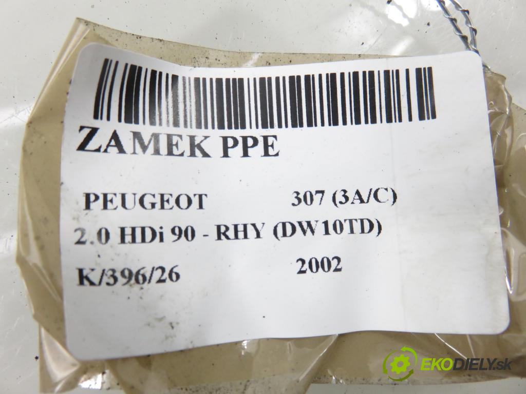 PEUGEOT 307 (3A/C) HB 2002 66,00 2.0 HDi 90 - RHY (DW10TD) 1997,00 zámok