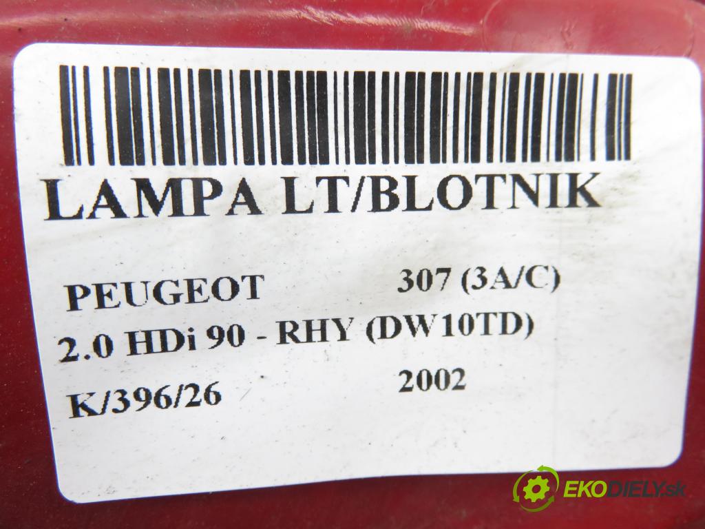 PEUGEOT 307 (3A/C) HB 2002 66,00 2.0 HDi 90 - RHY (DW10TD) 1997,00 Svetlo ľavé zadné
