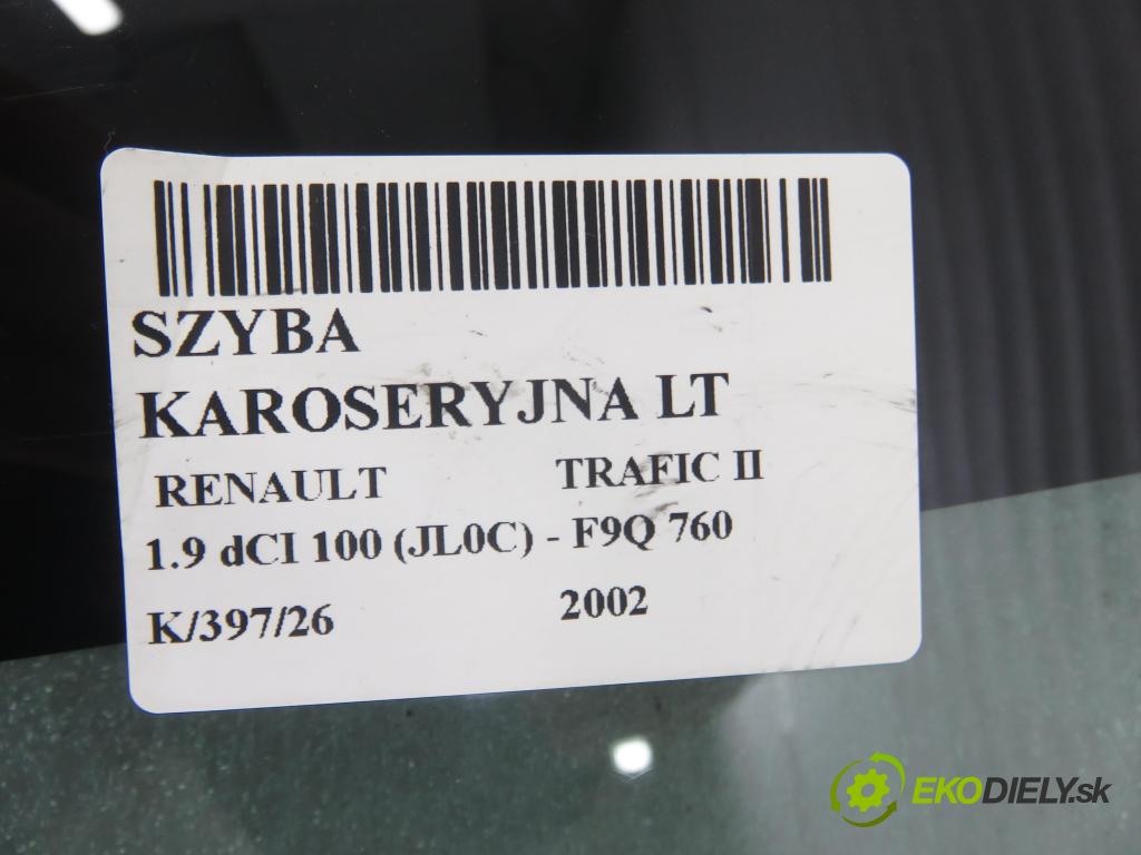 RENAULT TRAFIC II Autobus (JL) BUS 2002 74,00 1.9 dCI 100 (JL0C) - F9Q 760 1870,00 okno dveří LT