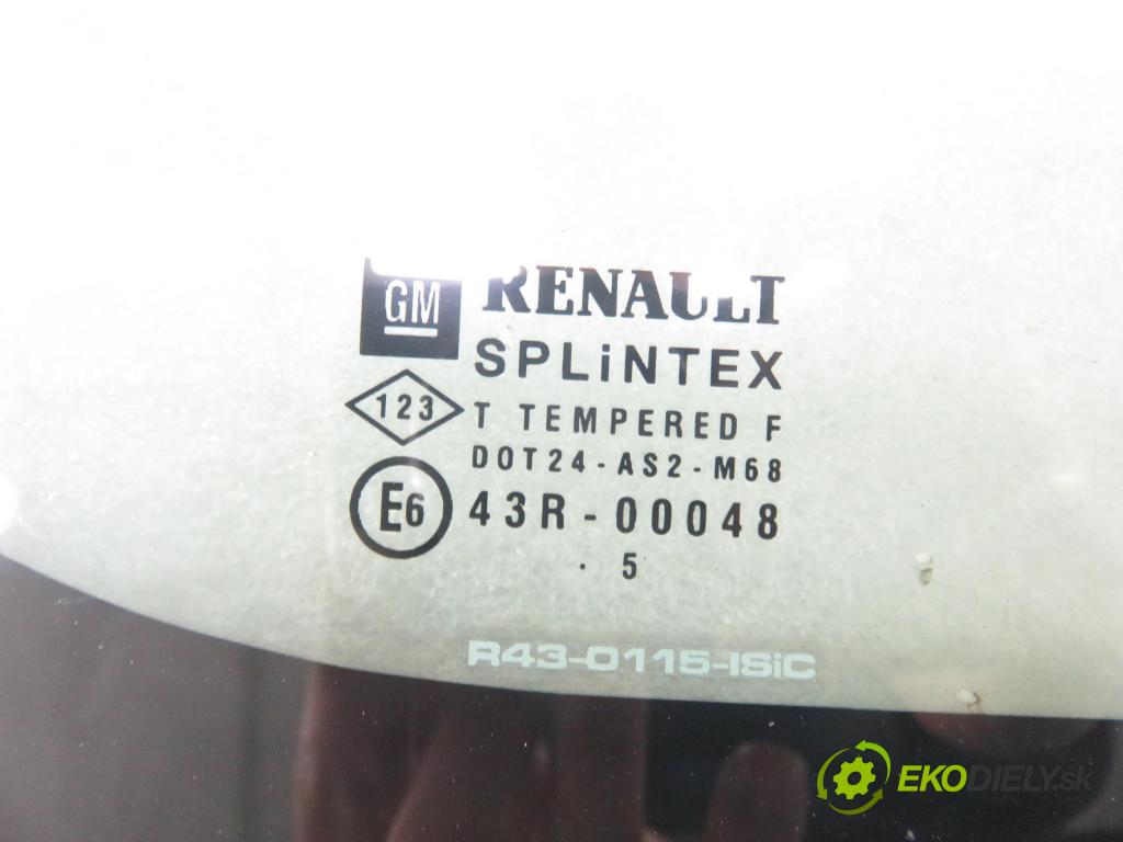 RENAULT TRAFIC II Autobus (JL) BUS 2002 74,00 1.9 dCI 100 (JL0C) - F9Q 760 1870,00 Okno dverí pravé zadné