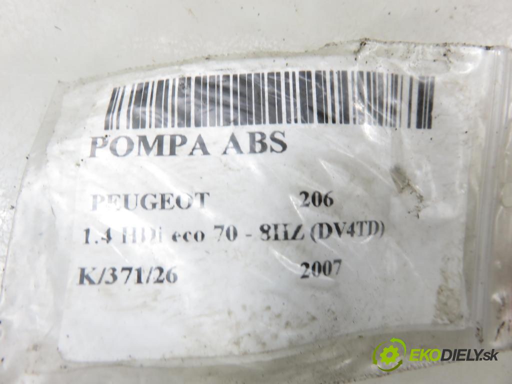 PEUGEOT 206 liftback (2A/C) HB 2007 50,00 1.4 HDi 8V 70 - 8HZ 1398,00 pumpa ABS 10097011283 ; 9659136980 ; 10020700684 (Pumpa ABS)