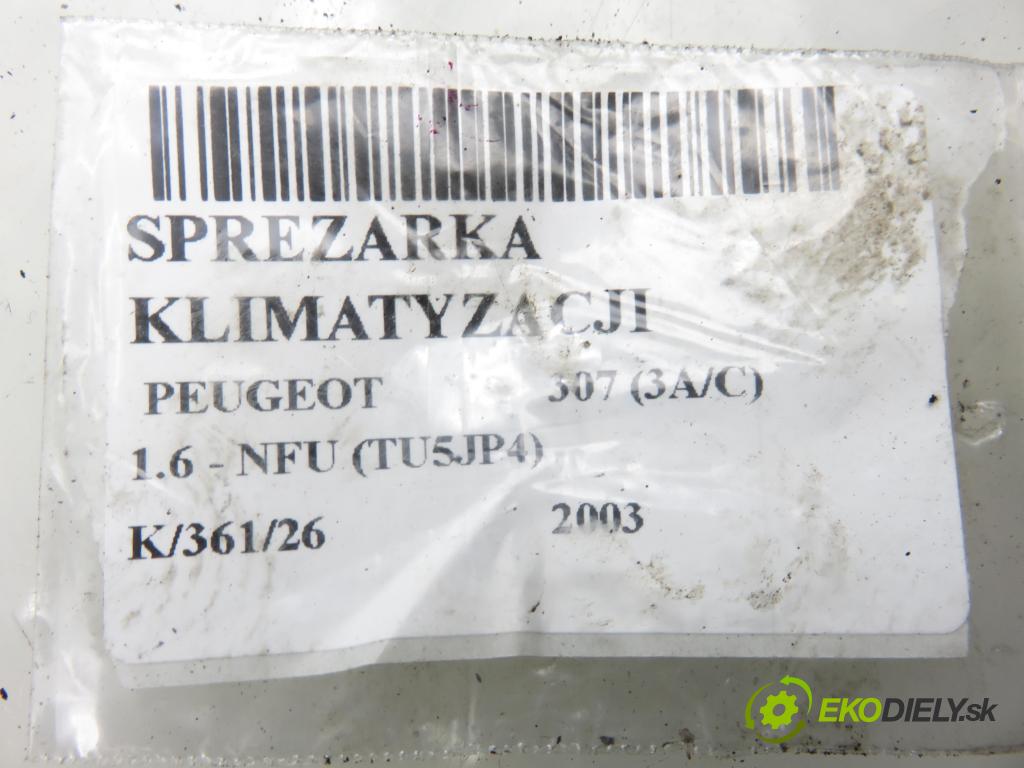 PEUGEOT 307 (3A/C) HB 2003 81,00 1.6 - NFU (TU5JP4) 1587,00 KOMPRESOR: klimatizace  (Kompresor klimatizace)