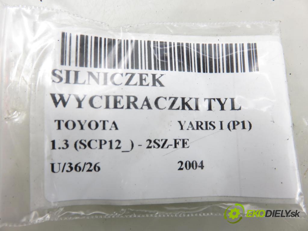 TOYOTA YARIS (_P1_) HB 2004 64,00 1.3 VVTi 87 - 2SZ-FE 1298,00 Motorček stierače zadné 851300D010 ; 53014212