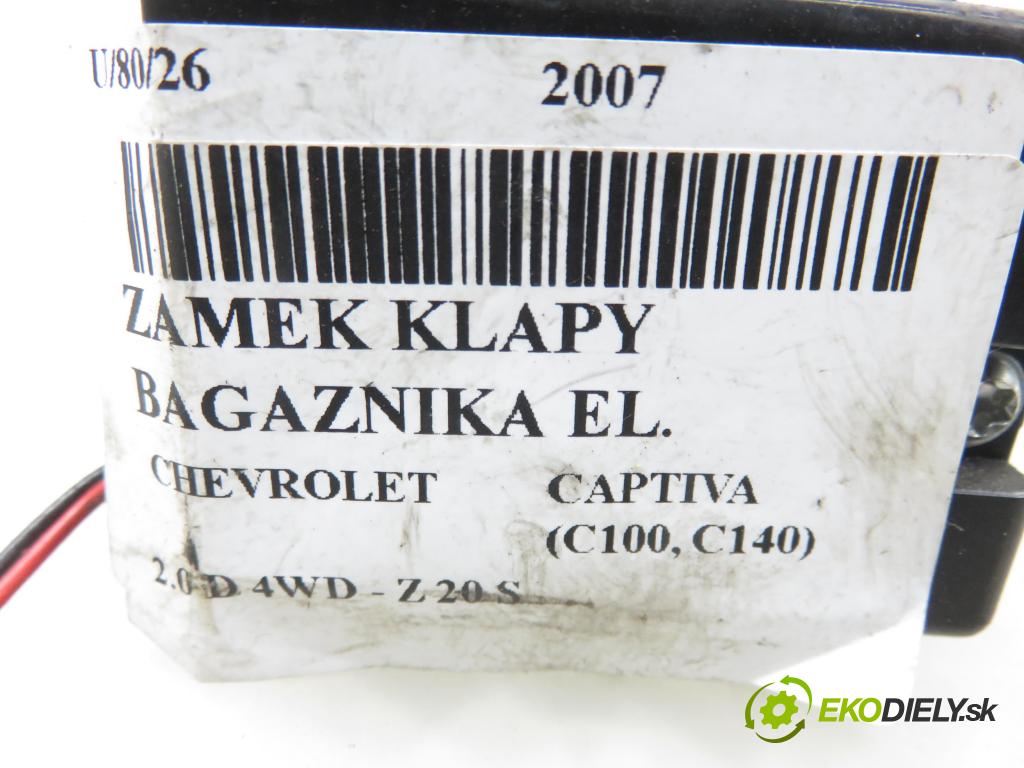 CHEVROLET CAPTIVA (C100, C140) SUV 2007 110,00 2.0 D 4WD 1991,00 zámok dverí kufor EL. 96491181