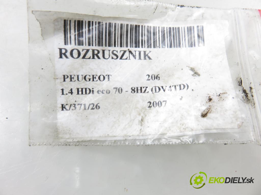 PEUGEOT 206 liftback (2A/C) HB 2007 50,00 1.4 HDi 8V 70 - 8HZ 1398,00 Štartér 9640825280 ; D6RA110 (Štartér)