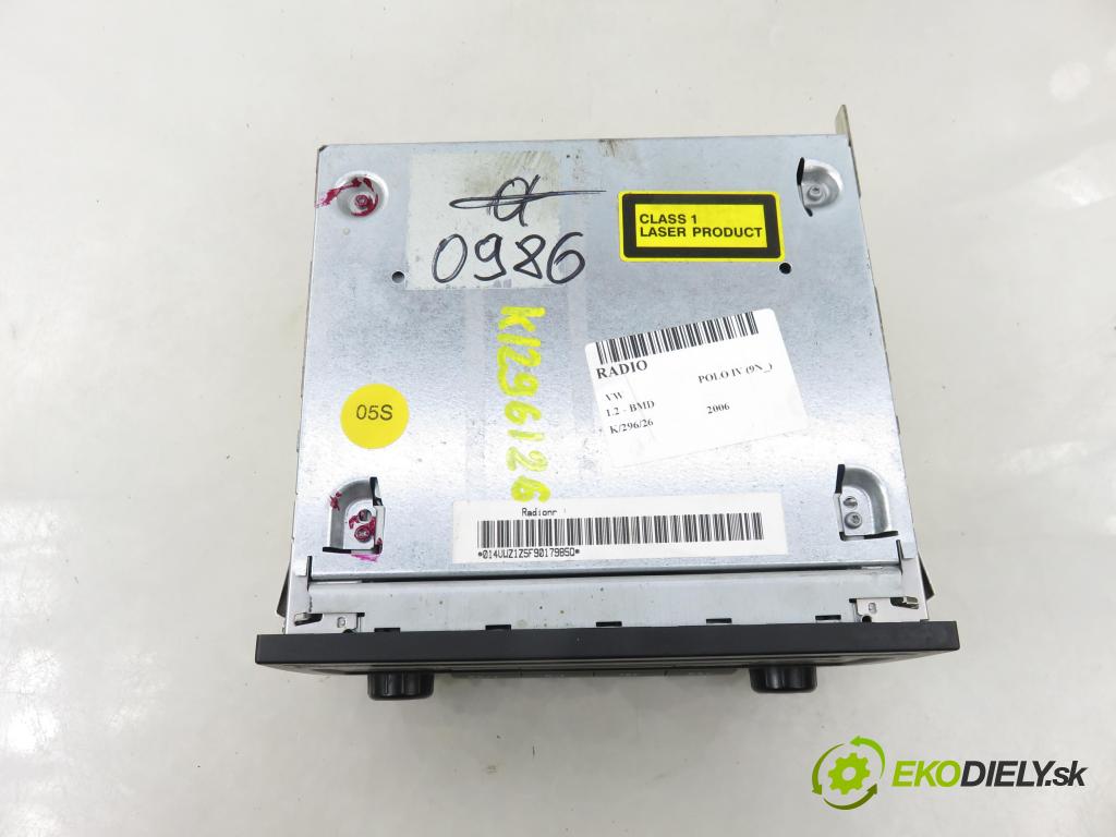 VW POLO (9N_) HB 2006 40,00 1.2 - BMD 1198,00 RADIO 6Q0035152A