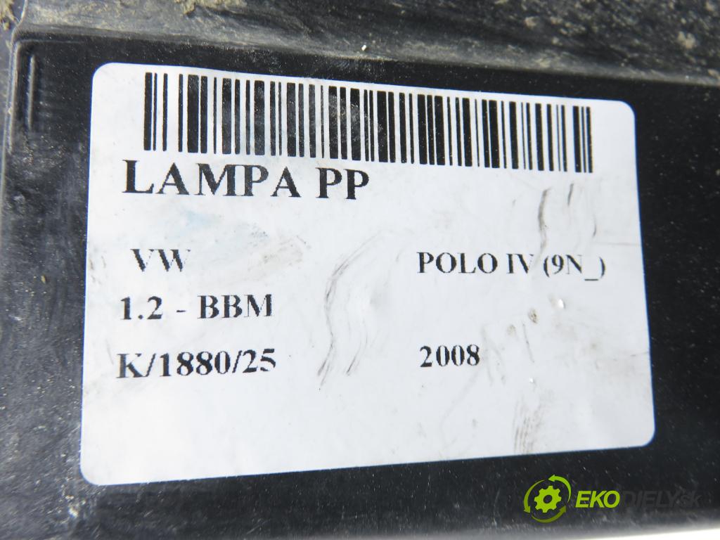 VW POLO (9N_) HB 2008 44,00 1.2 6V 60 - BBM 1198,00 Svetlo PP 6Q1941008AT