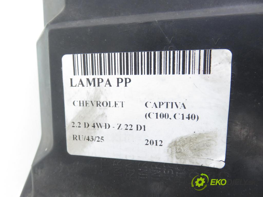 CHEVROLET CAPTIVA (C100, C140) SUV 2012 135,00 2.2 D 4WD 184 - Z 22 D1 2231,00 Svetlo PP
