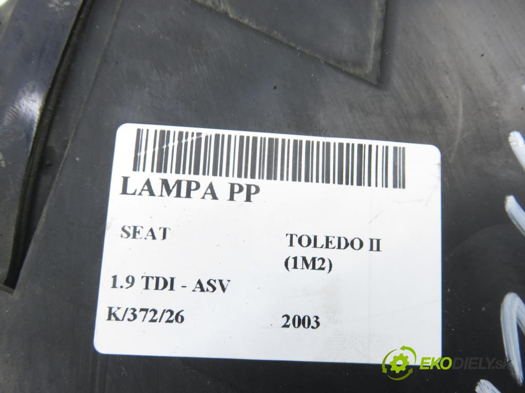 SEAT TOLEDO II (1M2) SEDAN 2003 81,00 1.9 TDI - ASV 1896,00 Svetlo PP
