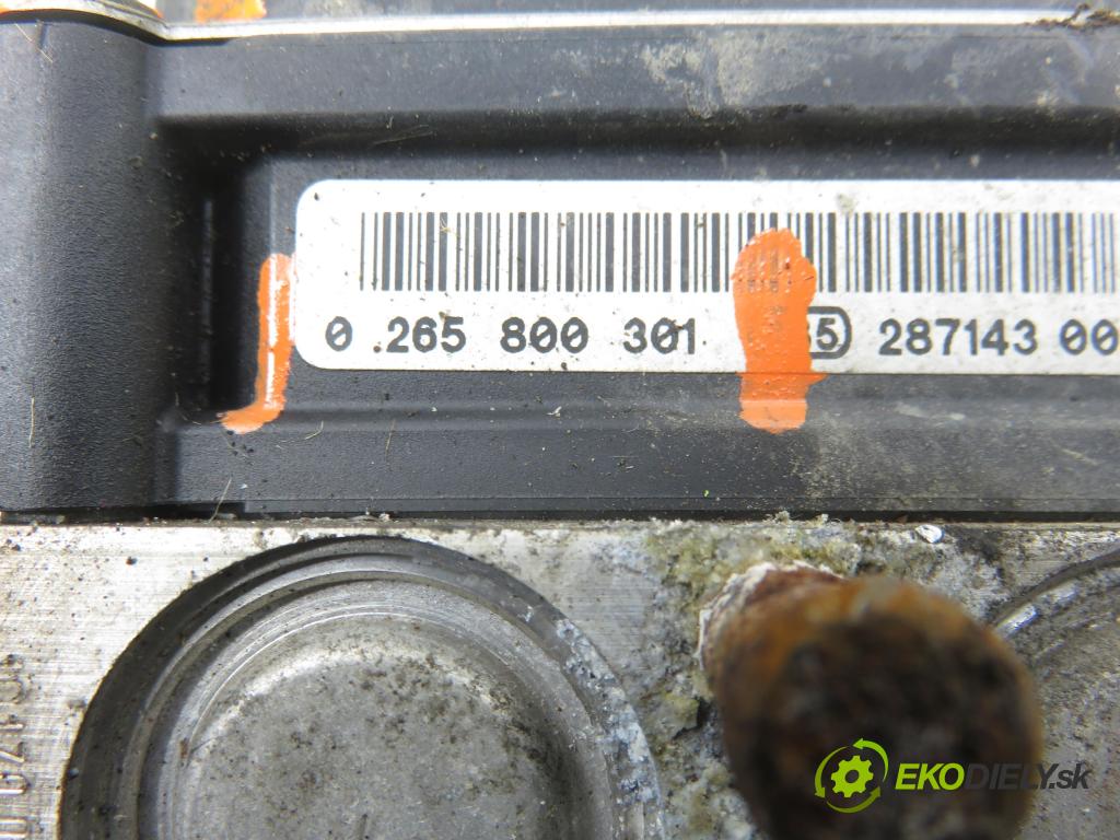 PEUGEOT 307 (3A/C) HB 2002 66,00 2.0 HDi 90 - RHY (DW10TD) 1997,00 pumpa ABS 0265800301 (Pumpa ABS)