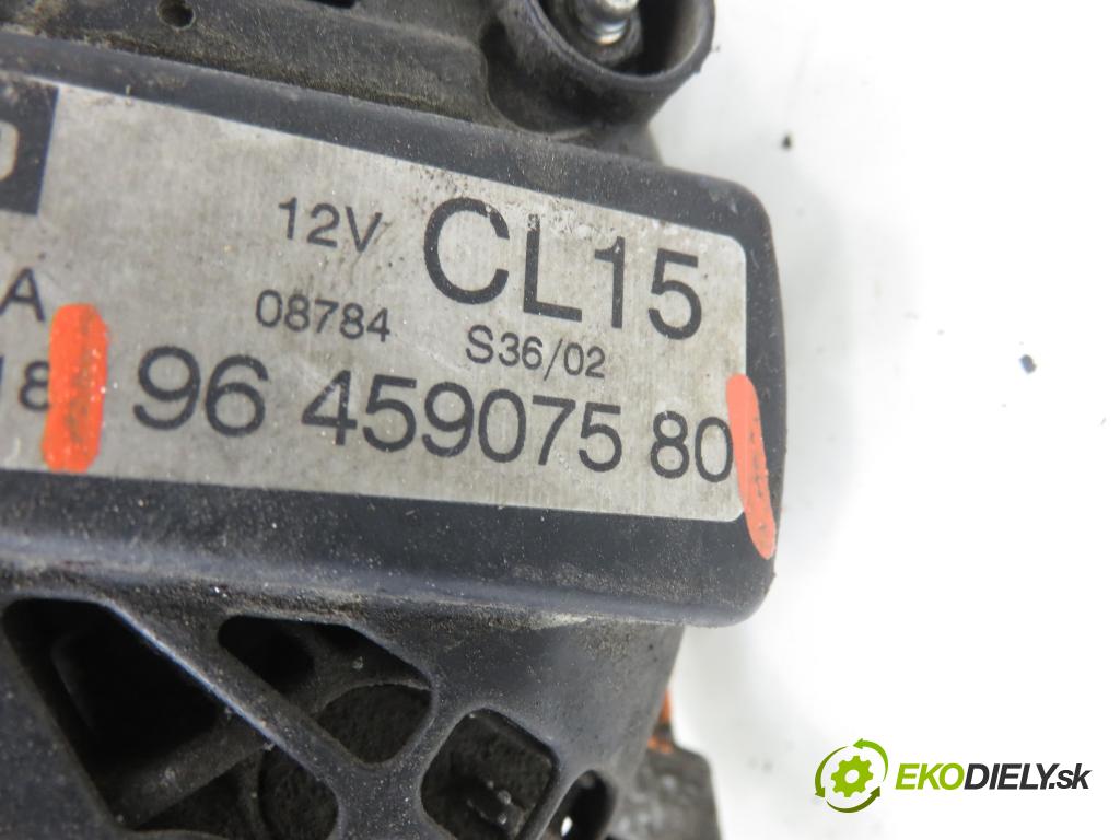 PEUGEOT 307 (3A/C) HB 2002 66,00 2.0 HDi 90 - RHY (DW10TD) 1997,00 Alternátor 9645907580 (Alternátor)