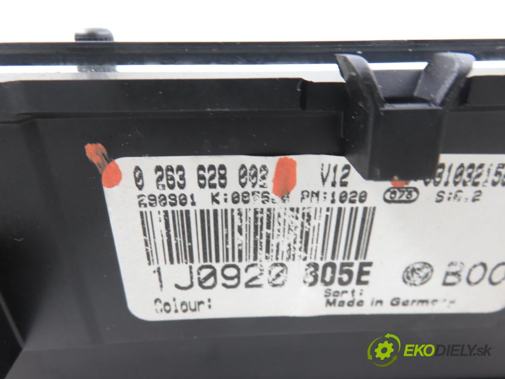 VW GOLF IV (1J1) HB 2002 66,00 1.9 TDI 90 - ALH 1896,00 Prístrojovka elektrický 1J0920805E